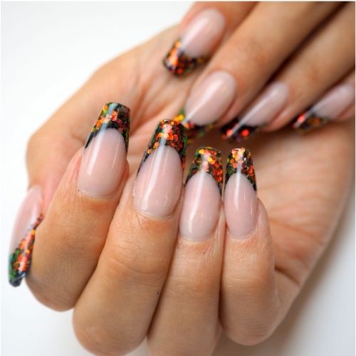 chunky glitter hand