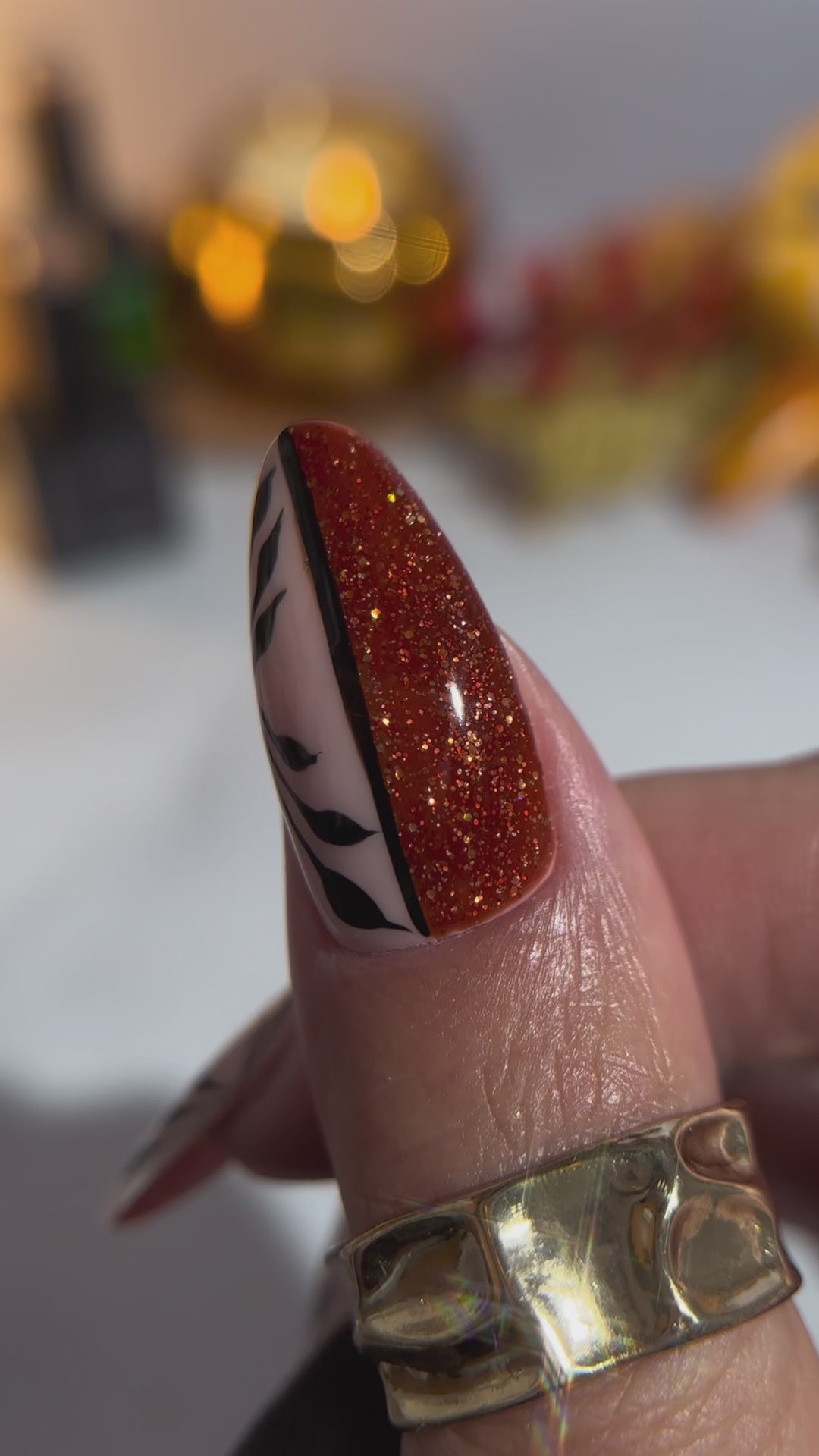 Load video: Citrine Glitter Gel Polish