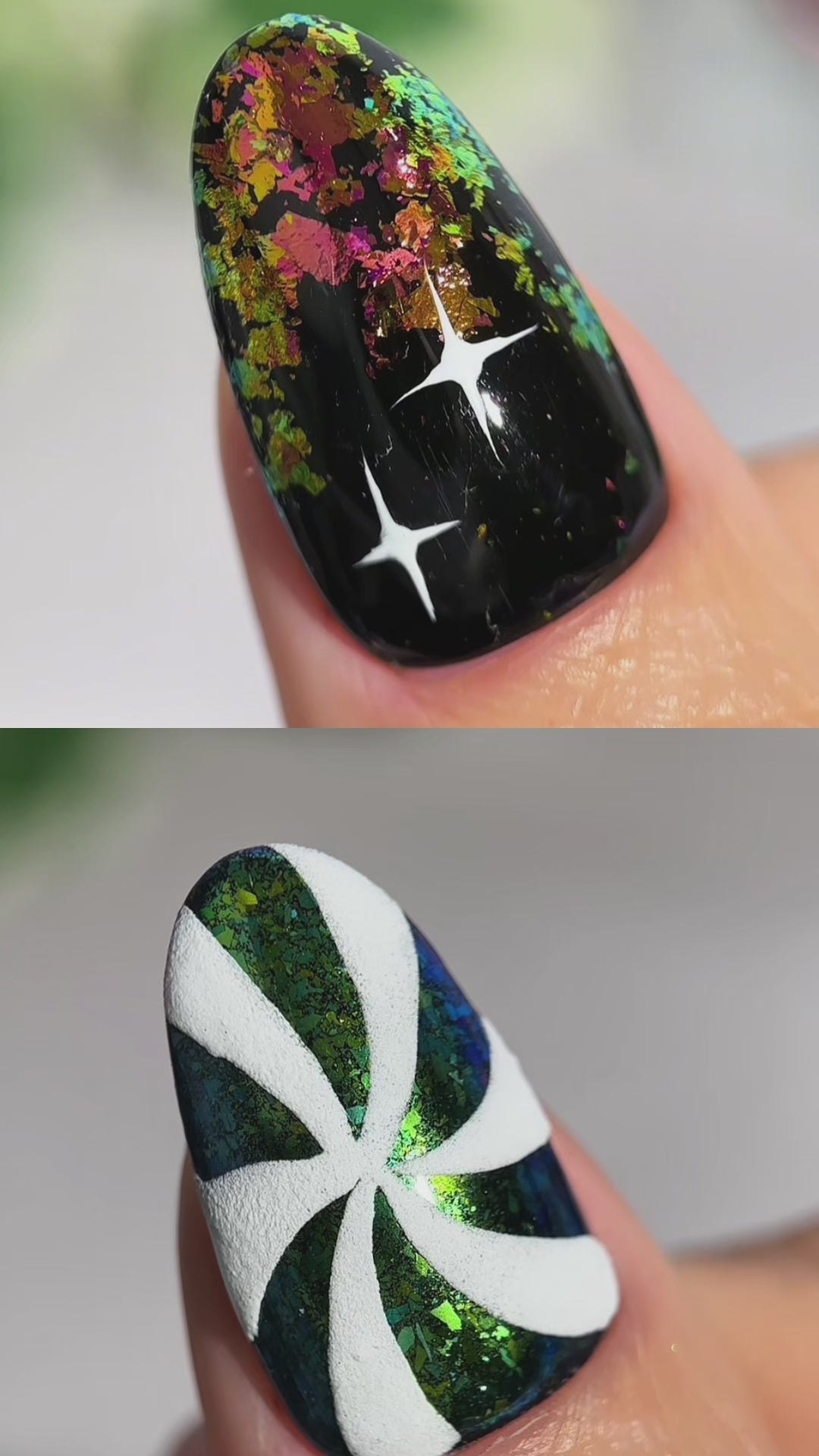 Load video: Two Faced Metallic Flakes