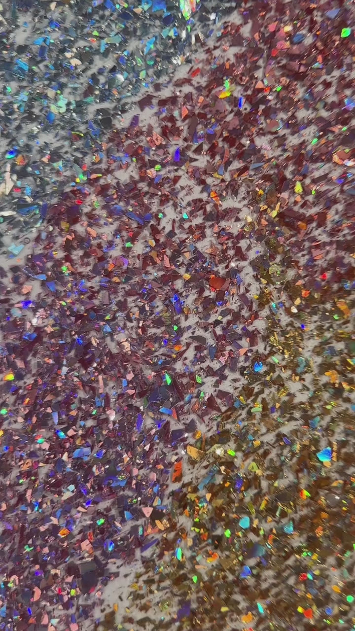 Load video: Holo Rose Flake Effect Top Coat