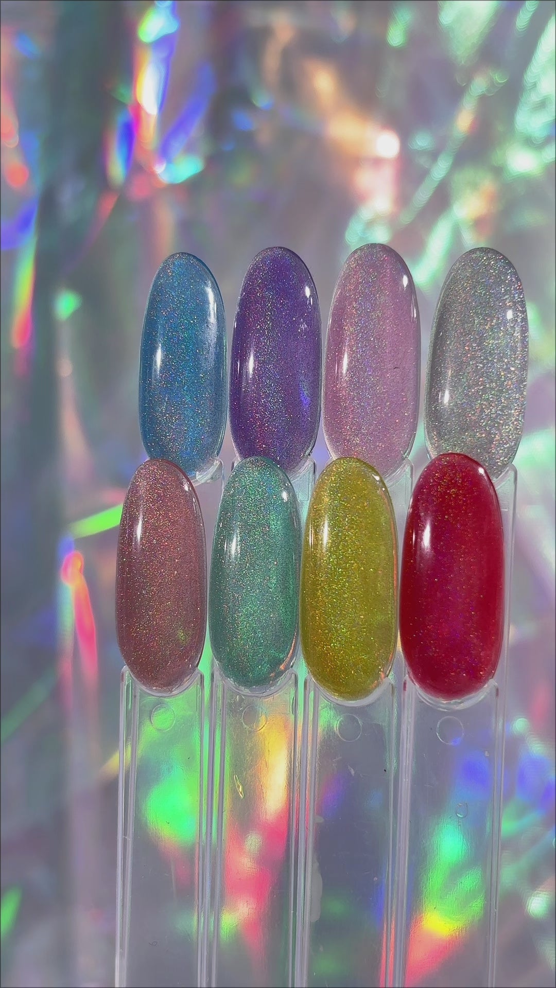 Load video: Golden Hour Rainbow Magnetic Gel Polish