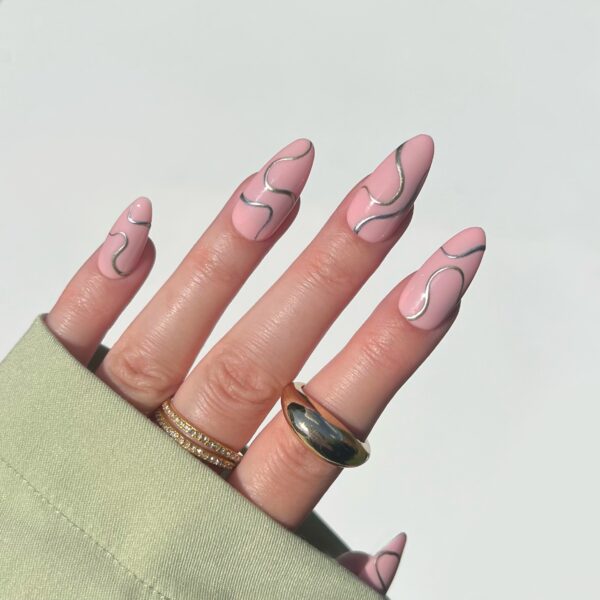 gold and silver metallic detail paint hand